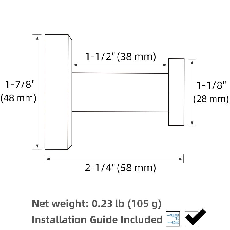 APLusee Bathroom Towel Hook Polished Chrome, SUS 304 Stainless Steel Robe Coat Hook Hanging for Restroom Kitchen Garage Wall Mounted - Image 2